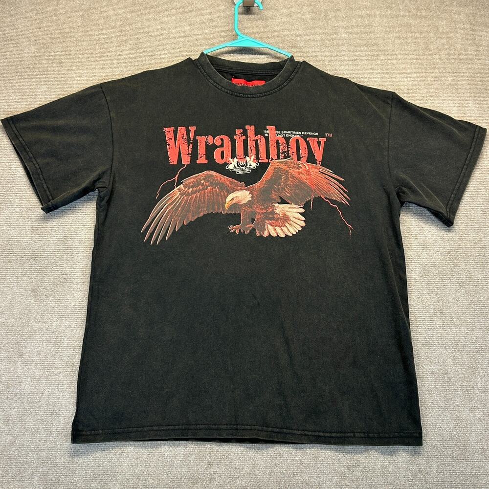 Wrathboy T Shirt Men's Small Black Short Sleeve Eagle Maison de Wrath NEW